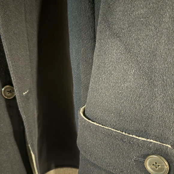 New Mens Bugatchi Cashmere Wool Blend Car Coat w Hoodie MSRP $750 L Navy - Picture 5 of 7